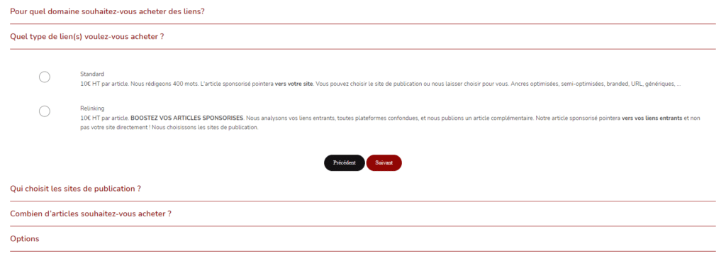 Possibilité de faire du netlinking et relinking