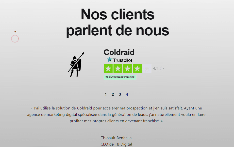 avis clients sur l'agence marketing Coldraid